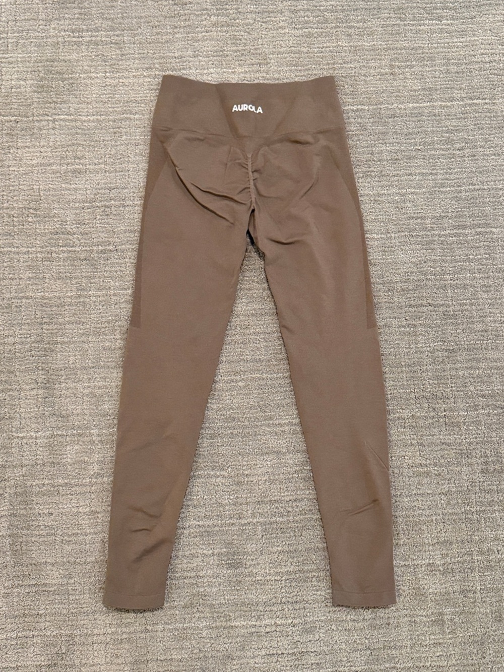 Aurola High-Rise Brown Scrunch-Back Leggings